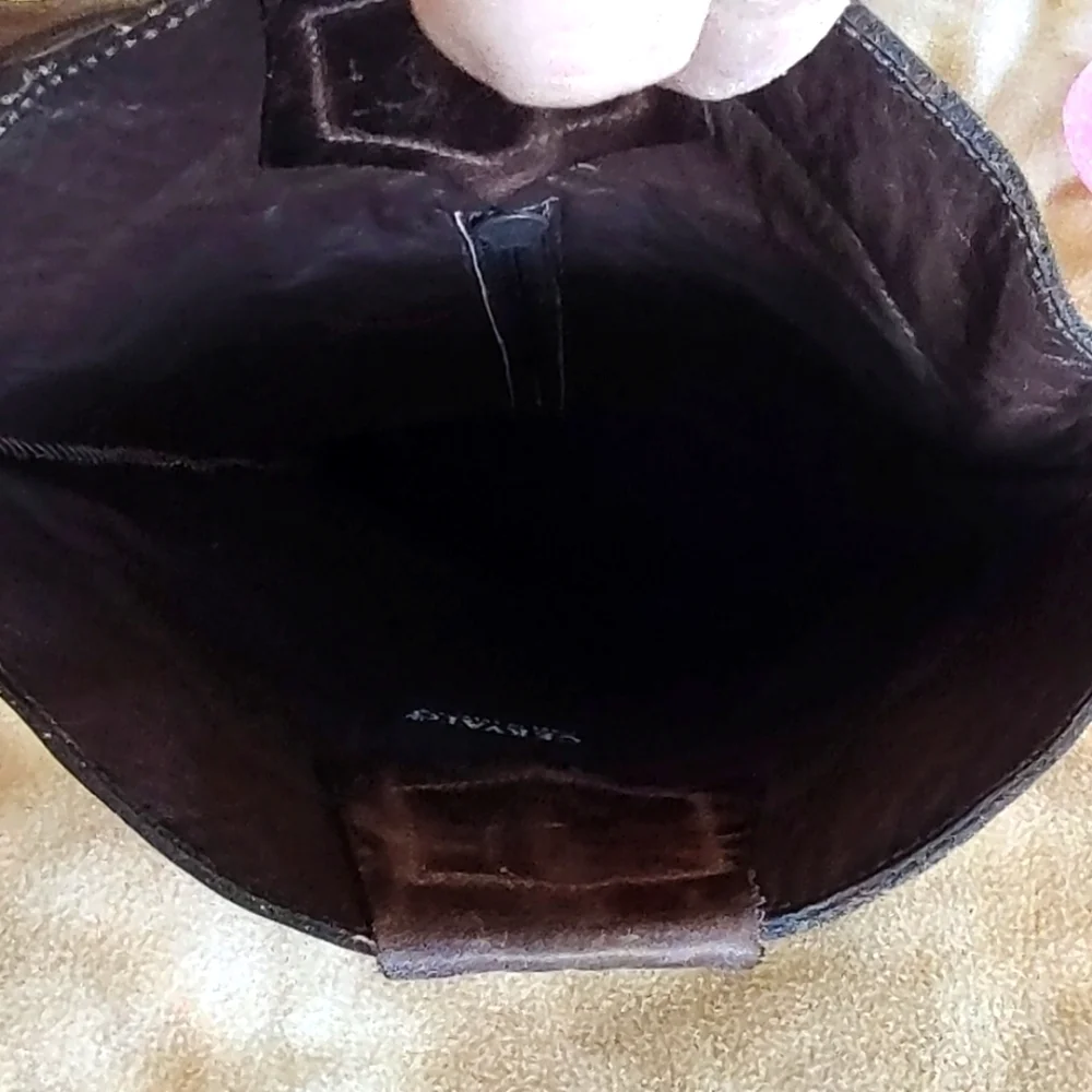 Brown Leather Square Toe Ladies Western Boots Size 7.5 Vintage by Cervato - Picture 13 of 15